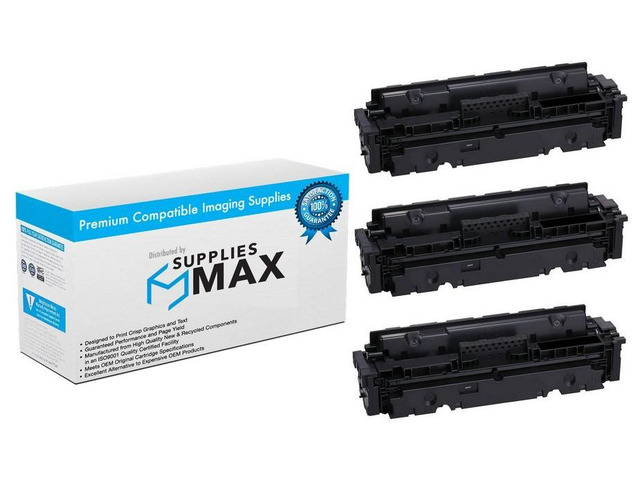 SuppliesMAX Compatible Replacement for Canon Color imageCLASS LBP-664/MF-742/MF-743/MF-745/MF-746 Black High Yield Toner Cartridge (3/PK-7600 Page...