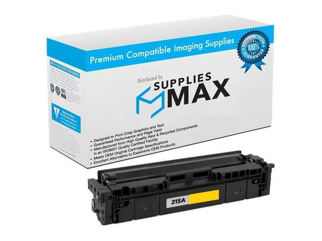 SuppliesMAX Compatible Replacement for HP Color Laser Jet Pro M155A/M155NW/M182N/M182NW/M183FW Yellow Toner Cartridge (850 Page Yield) (NO. 215A)...
