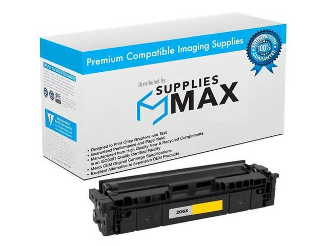 SuppliesMAX Compatible Replacement for HP Color Laser Jet Pro M255/M282MFP/M283MFP Series Yellow High Yield Toner Cartridge (2450 Page Yield) (NO....