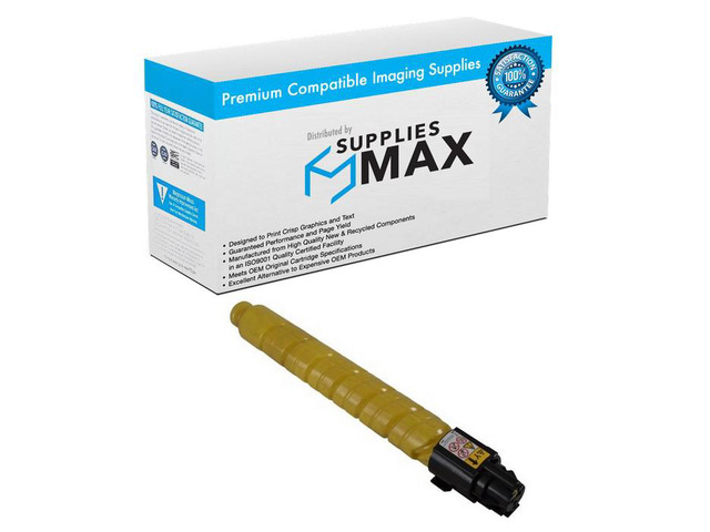 SuppliesMAX Compatible Replacement for Savin IM-C300/IM-300F/IM-C400F/IM-C400SRF Yellow Toner Cartridge (6000 Page Yield) (TYPE IM-C300) (842381)