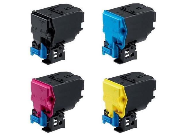 SuppliesMAX Compatible Replacement for Konica Minolta bizhub C25 Toner Cartridge Combo Pack (BK/C/M/Y) (TNP27MP)