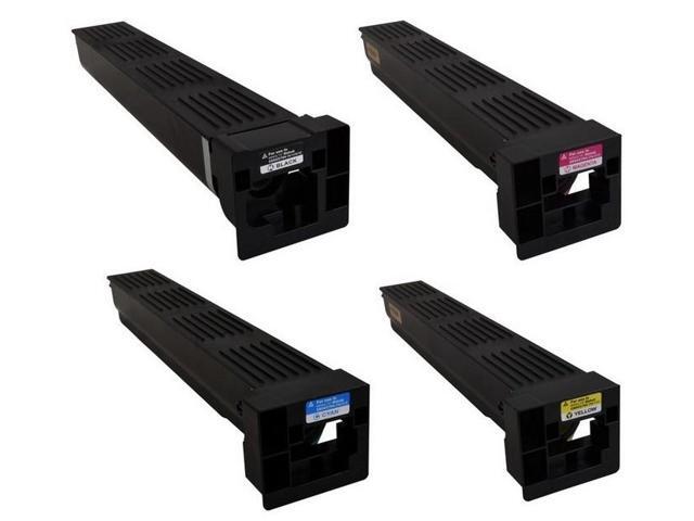 SuppliesMAX Compatible Replacement for Konica Minolta bizhub C654/C654e/C754/C754e Toner Cartridge Combo Pack (BK/C/M/Y) (TN-711MP)