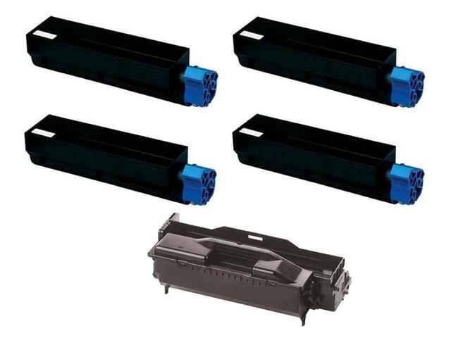 SuppliesMAX Compatible Replacement for Okidata B412/B432/B512/MB472/MB492/MB562 Series Drum/Toner Value Combo Pack (1-Drum Unit/4-Toners)...