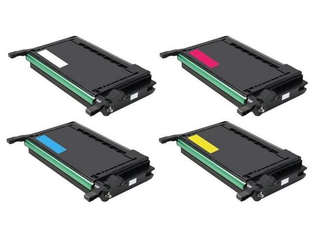 SuppliesMAX Compatible Replacement for Samsung CLP-600/CLP-600N/CLP-650N Toner Cartridge Combo Pack (BK/C/M/Y) (CLT-P600C)
