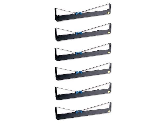 SuppliesMAX Compatible Replacement for Panasonic KX-P3626/KX-P3696 Black Printer Ribbons (6/PK) (PAC011040)