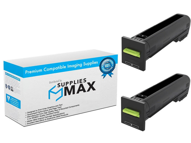 Compatible Lexmark CS-820/CX-820/CX-825/CX-860 Series Black High Yield Toner Cartridge (2/PK-33000 Page Yield) (72K1XK0_2PK)