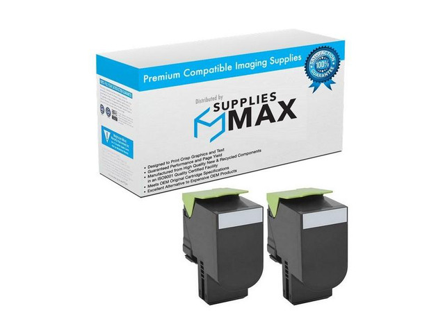 SuppliesMAX Compatible Replacement for Dell S5840CDN Black Toner Cartridge (2/PK-7000 Page Yield) (2BKS5840CDN)
