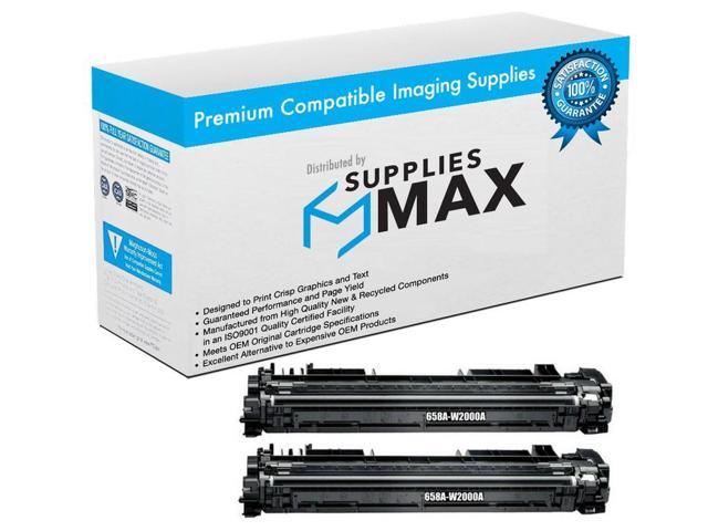 Compatible HP Color LaserJet Enterprise M751dn/M751n Series Black Toner Cartridge (2/PK-7000 Page Yield) (NO. 658A) (W2000AD)