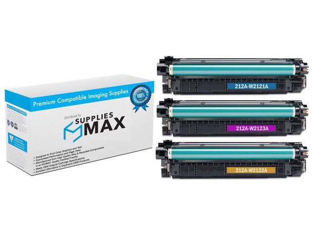 Compatible HP Color LaserJet Enterprise M554dn/M555dn/M555x/Flow MFP-M578dn/MFP-M578f Toner Cartridge Combo Pack (C/M/Y) (NO. 212A) (W2120AM)