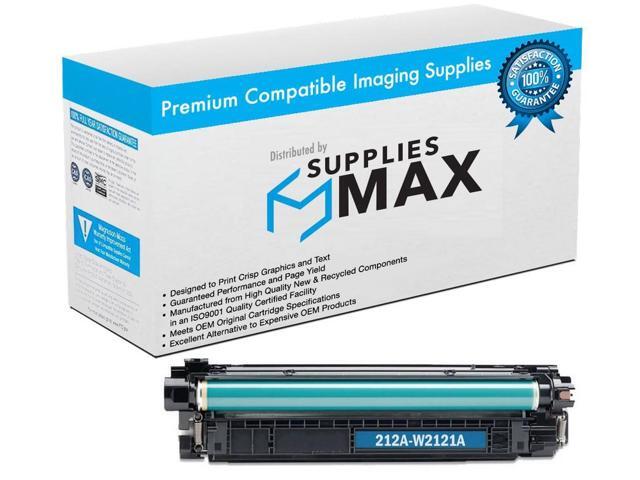 Compatible HP Color LaserJet Enterprise M554dn/M555dn/M555x/Flow MFP-M578dn/MFP-M578f Cyan Toner Cartridge (4500 Page Yield) (NO. 212A) (W2121A)