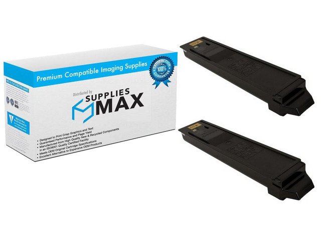 SuppliesMAX Compatible Replacement for Kyocera Mita ECOSYS M8124CIDN/ECOSYS M8130CIDN Black Toner Cartridge (2/PK-12000 Page Yield) (1T02P30US0_2PK)