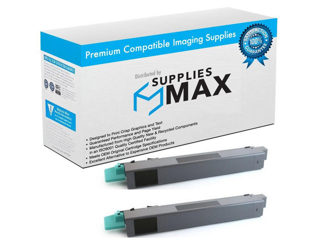 SuppliesMAX Compatible Replacement for Lexmark C925DE/C925DTE Black High Yield Toner Cartridge (2/PK-8500 Page Yield) (C925H2KG_2PK)