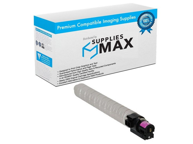 SuppliesMAX Compatible Replacement for Savin SP-C840DN/SP-C842DN Series Magenta Toner Cartridge (34000 Page Yield) (TYPE SP-C840A) (821257)