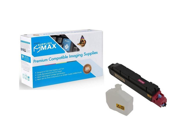 SuppliesMAX Compatible Replacement for Kyocera Mita ECOSYS P7040cdn Magenta Toner Cartridge (12000 Page Yield) (TK-5162M) (1T02NTBUS0)
