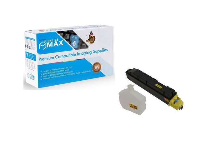 SuppliesMAX Compatible Replacement for Kyocera Mita ECOSYS P7040cdn Yellow Toner Cartridge (12000 Page Yield) (TK-5162Y) (1T02NTAUS0)