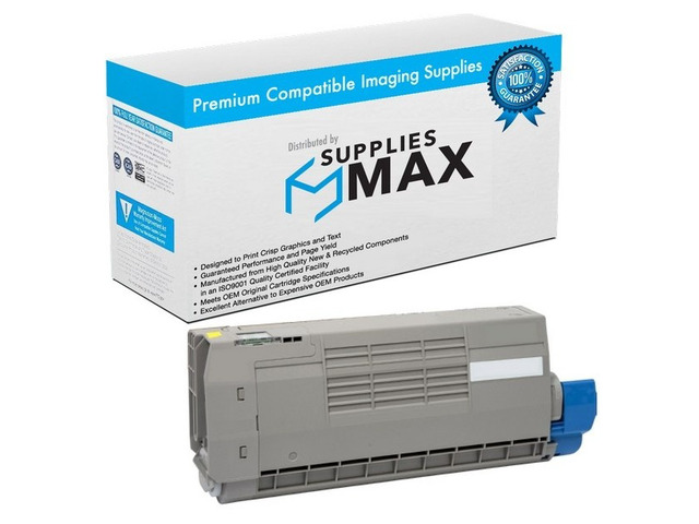 SuppliesMAX Compatible Replacement for Okidata C712DN/C712N Series Yellow Toner Cartridge (11500 Page Yield) (46507601)