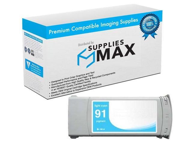 SuppliesMAX Remanufactured Replacement for HP DesignJet Z6100/DesignJet Z6100PS Series Light Cyan High Yield Wide Fomat Inkjet (775 ML) (NO. 91)...