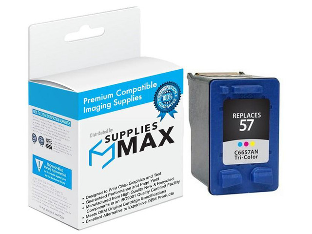 SuppliesMAX Remanufactured Replacement for HP DeskJet 450/5000/9600/PS-7000/OfficeJet 4000/5000/6110/PSC-1000/PSC-2000/FAX 1240 Series Color Inkjet...