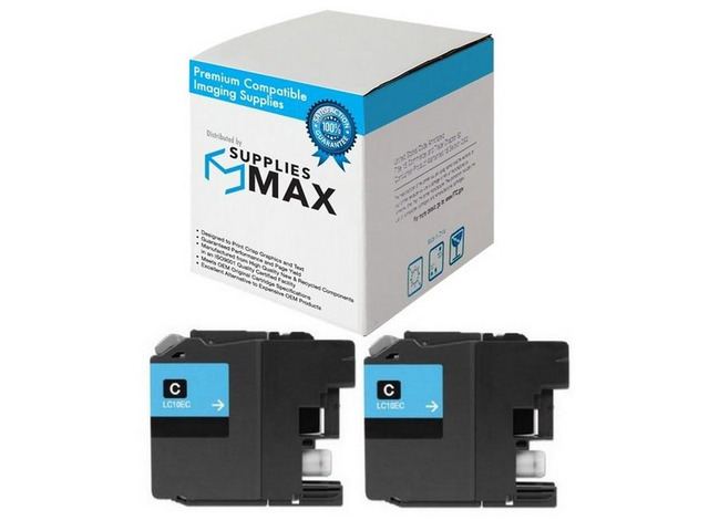 SuppliesMAX Compatible Replacement for Brother MFC-J6925DW Cyan Super High Yield Inkjet (2/PK-1200 Page Yield) (LC-10EC2PKS)