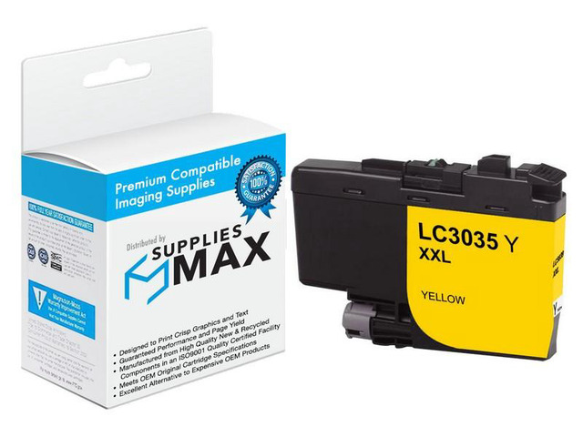 SuppliesMAX Compatible Replacement for Brother DCP-J1100DW/MFC-J805DW/MFC-J815DW/MFC-J995DW/MFC-J1300DW Yellow Ultra High Yield Inkjet (5000 Page...
