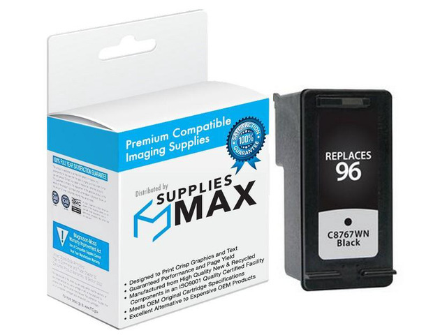 SuppliesMAX Remanufactured Replacement for HP Deskjet 6830/6840/6940/9800/Officejet 7210/7410/Photosmart 2610/8050/8150 Black Inkjet (860 Page...