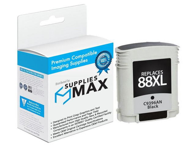SuppliesMAX Remanufactured Replacement for HP OfficeJet Pro K550/K5400/K8600/L7400/L7500/L7550/L7650/L7700/L7780 Black High Yield Inkjet (2450 Page...