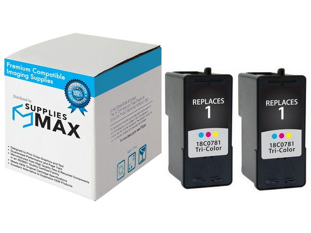 SuppliesMAX Remanufactured Replacement for Lexmark X2300 Series/X2310/X2330/X2350/X2450/X3370/X3450/X3470/Z730/Z735 Color Inkjet (2/PK-190 Page...