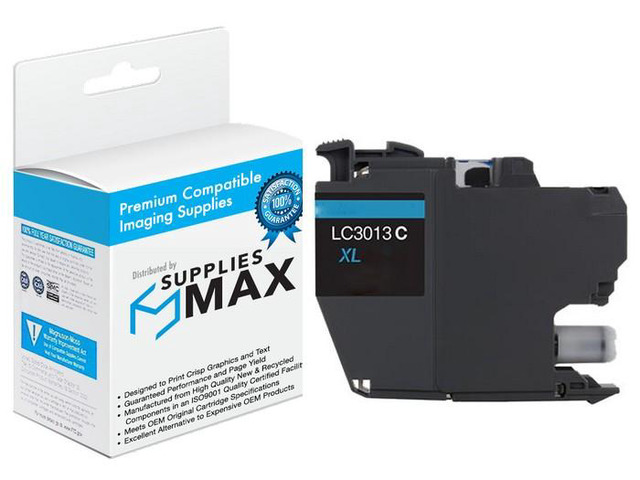 SuppliesMAX Compatible Replacement for Brother DCP-J572/DCP-J772/DCP-J774/MFC-J491/MFC-J497/MFC-690/MFC-J890/MFC-J895DW Cyan High Yield Inkjet (400...
