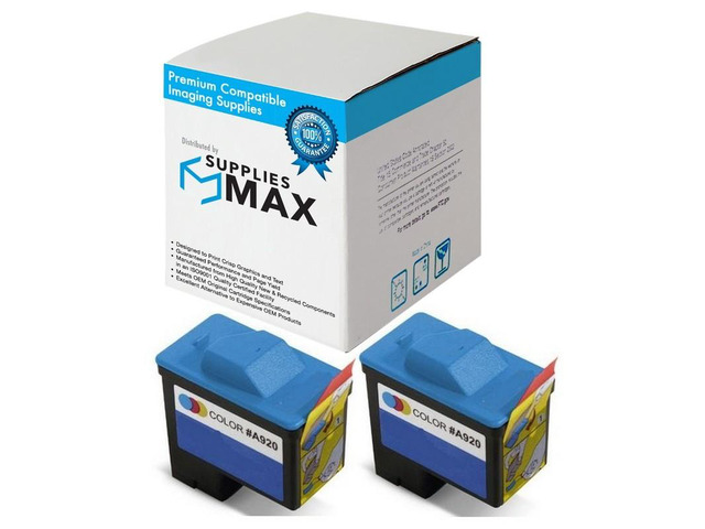 SuppliesMAX Remanufactured Replacement for Dell A720/A920 Color Inkjet (2/PK) (Series 1) (2CC920N)