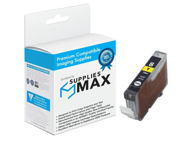 SuppliesMAX Compatible Replacement for Canon PIXMA iP-4200/iP-4300/iP-4500/iP-5200/iP-5300/iP-6700/MP-500/MP-600/MP-800/MP-950/MP-970 Yellow Inkjet...