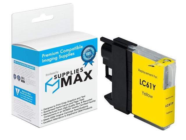 SuppliesMAX Compatible Replacement for Brother DCP-165/DCP-375/DCP-585/MFC-250/MFC-495/MFC-5490/MFC-6890/MFC-J220/MFC-J630C Yellow Inkjet (375 Page...