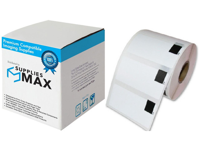 SuppliesMAX Compatible Replacement for Brother White Die-Cut Small Address Label Tape (1.1in X 2.4in) (DK-1209)