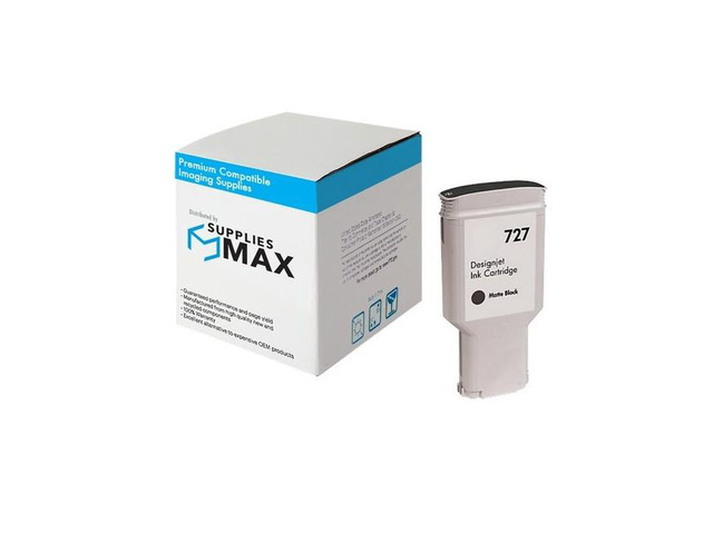 SuppliesMAX Remanufactured Replacement for HP DesignJet T920/T930/T1500/T1530/T2500/T2530 Series Matte Black Dye High Yield Wide Fomat Inkjet...