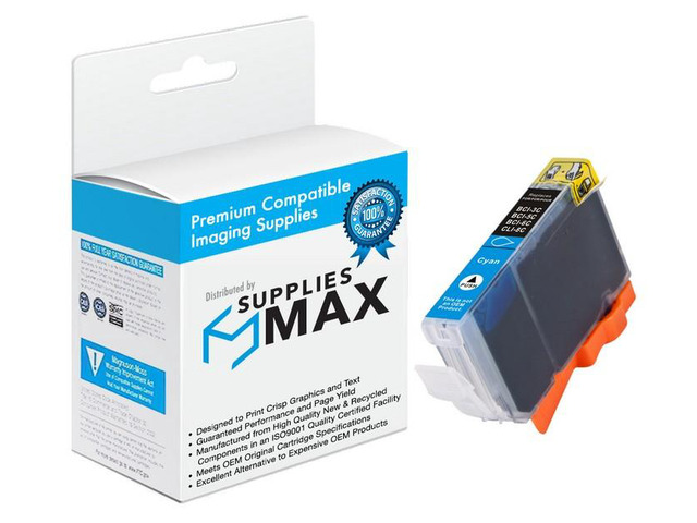 SuppliesMAX Compatible Replacement for Canon BJC-8200/i560/i860/i900/i865/I9900/i9950/S820/S900/S9000/PIXMA IP-4000/IP-5000 Cyan Inkjet (280 Page...