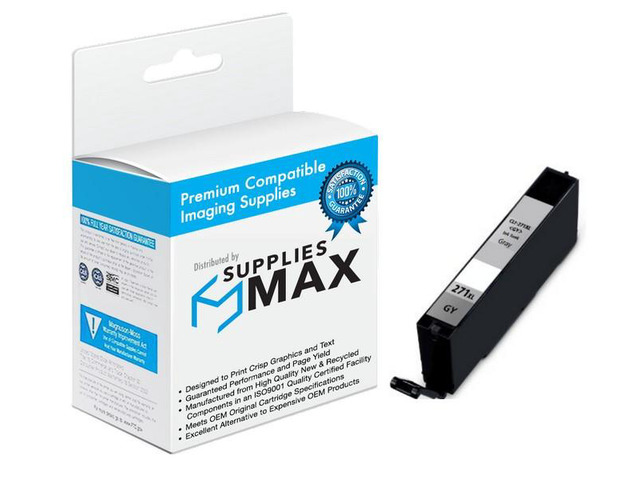 SuppliesMAX Compatible Replacement for Canon PIXMA MG-7720/TS-5020/TS-6020/TS-8020/TS-9020 Gray High Yield Inkjet (715 Page Yield) (CLI-271XLGY)...