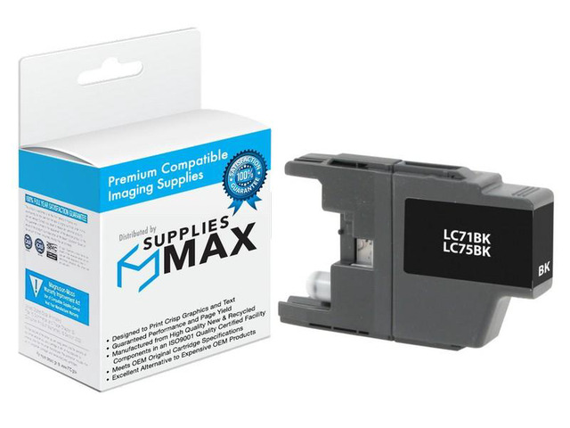 SuppliesMAX Compatible Replacement for Brother DCP-J525/DCP-J725/DCP-J925/MFC-J280/MFC-J435/MFC-J625/MFC-J825/MFC-J835DW Black Inkjet (300 Page...
