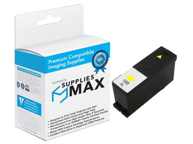 SuppliesMAX Compatible Replacement for Lexmark PRO 901/PRO 705/PRO 805/PRO 905/S301/S305/S405/S505/S605/S815/S816 Yellow High Yield Inkjet (600...