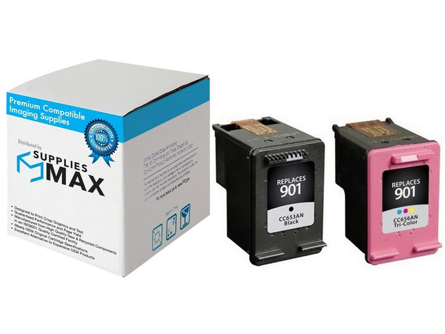 SuppliesMAX Remanufactured Replacement for HP OfficeJet 4500/J4500/J4540/J4550/J4580/J4640/J4680 Series Inkjet Combo Pack (Black/Color) (NO. 901)...