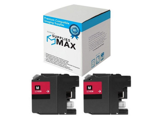SuppliesMAX Compatible Replacement for Brother MFC-J6925DW Magenta Super High Yield Inkjet (2/PK-1200 Page Yield) (LC-10EM2PKS)