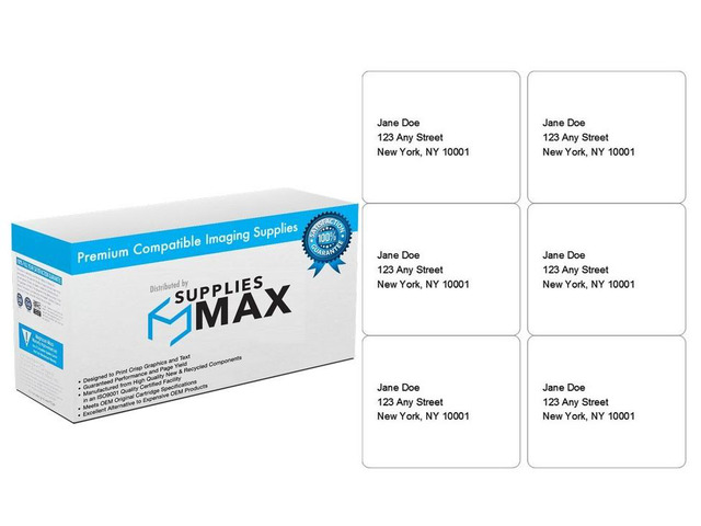 SuppliesMAX Compatible Replacement for White Labels (3 1/3 X 4in) (600 Labels) (