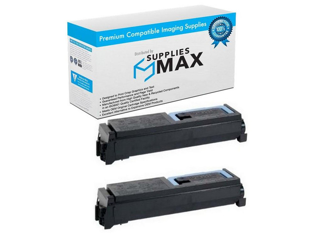 SuppliesMAX Compatible Replacement for Kyocera Mita FS-C5100DN Black Toner Cartridge (2/PK-5000 Page Yield) (TK-542K) (1T02HL0US0_2PK)