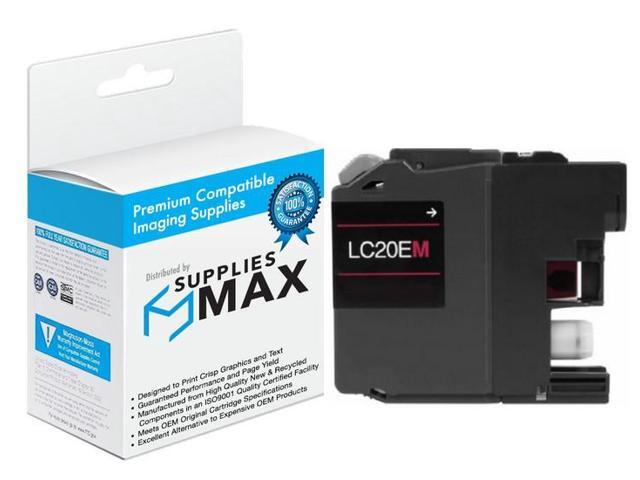 SuppliesMAX Compatible Replacement for Brother MFC-J775DW/MFC-J985DW/MFC-J9520DW Magenta Super High Yield Inkjet (1200 Page Yield) (LC-20EM)