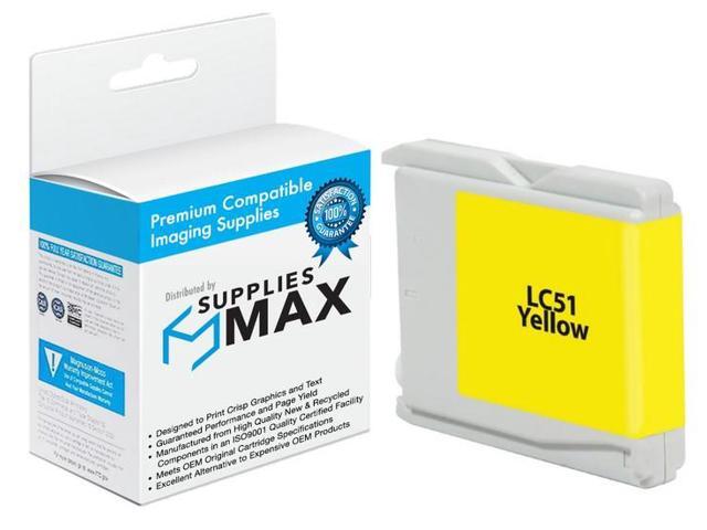 SuppliesMAX Compatible Replacement for Brother DCP-130/DCP-350/DCP-540/DCP-770/MFC-230/MFC-440/MFC-660/MFC-885/MFC-3360/MFC-5860C Yellow Inkjet...
