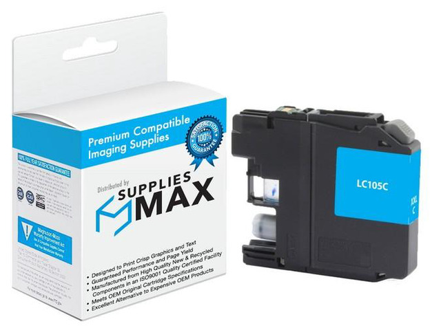 SuppliesMAX Compatible Replacement for Brother DCP-J4110DW/MFC-J4410DW/MFC-J4510DW/MFC-J4610DW/MFC-J4710DW Cyan Super High Yield Inkjet (1200 Page...