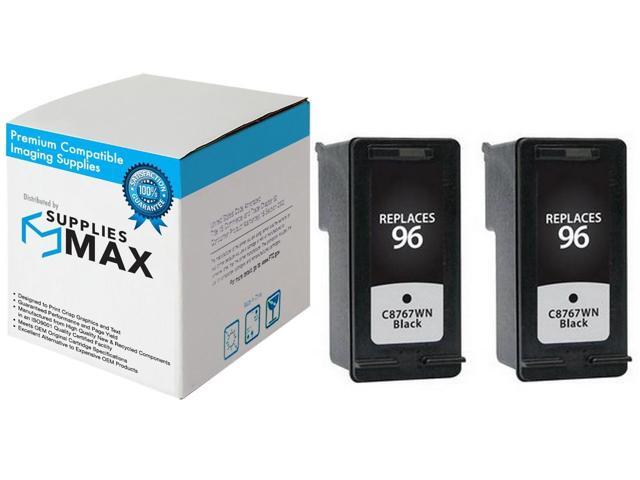 SuppliesMAX Remanufactured Replacement for HP Deskjet 6830/6840/6940/9800/Officejet 7210/7410/Photosmart 2610/8050/8150 Black Inkjet (2/PK-860 Page...