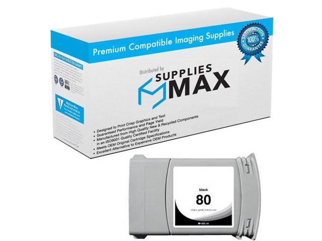 SuppliesMAX Remanufactured Replacement for HP DesignJet 1050C/DesignJet 1055CM Series Black High Yield Wide Fomat Inkjet (350ML-4400 Page Yield)...
