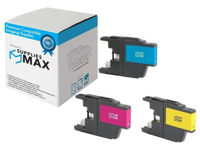 SuppliesMAX Compatible Replacement for Brother DCP-J525/DCP-J725/DCP-J925/MFC-J280/MFC-J435/MFC-J625/MFC-J825/MFC-J835DW Inkjet Combo Pack (C/M/Y)...