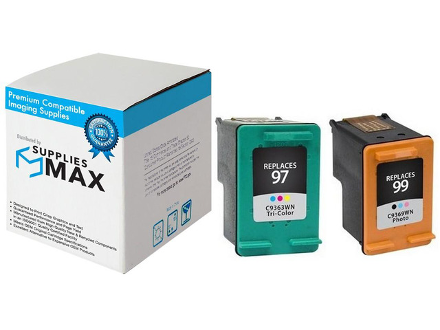 SuppliesMAX Remanufactured Replacement for HP DeskJet 460/5740/5940/6540/6620/6840/6940/9800/PSC-1600/1610/2355/2610 Inkjet Combo Pack (Color/Photo...