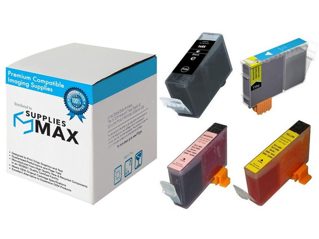 SuppliesMAX Compatible Replacement for Canon BJC-3000/BJC-6000/BJC-6500/i550/i850/i880/S400/S500/S4500 Inkjet Combo Pack (BK/C/M/Y) (BCI-3E)...