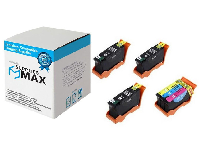 SuppliesMAX Compatible Replacement for Dell V515W High Yield Inkjet Combo Pack (3-Black/1-Color) (Series 23) (3B1CS23)